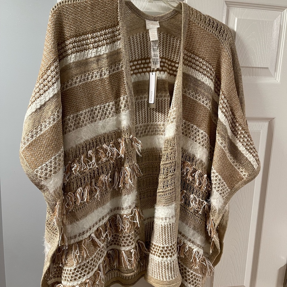 Chico’s Fringe Ruana - One Size- New